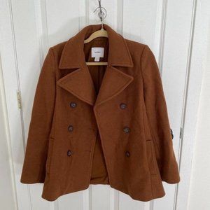 Women Old Navy Camel Pea Coat Small